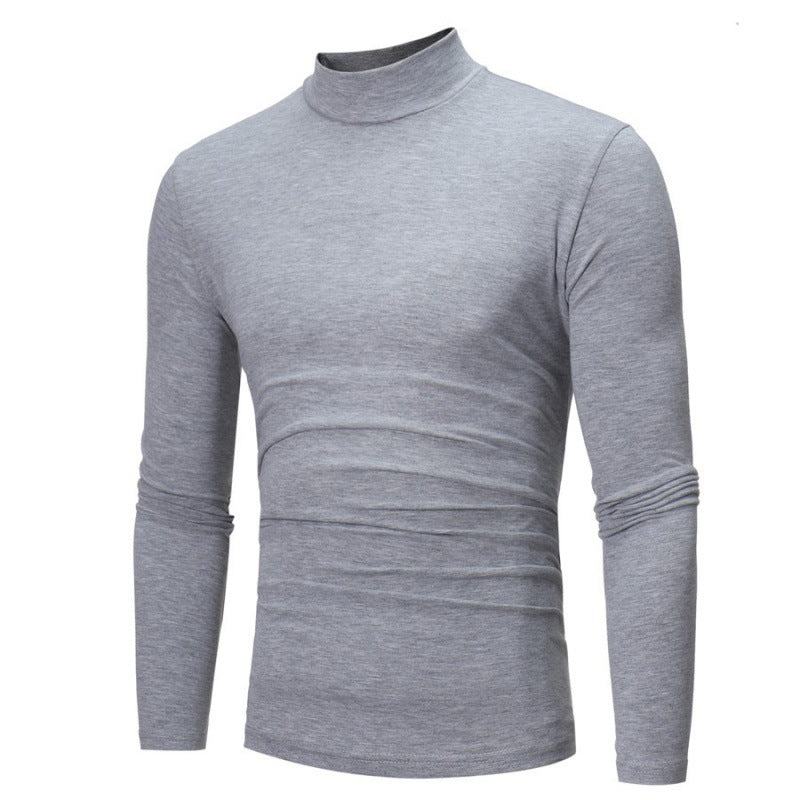 Herren Rollkragen Langarmshirt mit figurbetontem Schnitt und atmungsaktiver Stretch-Qualität EB