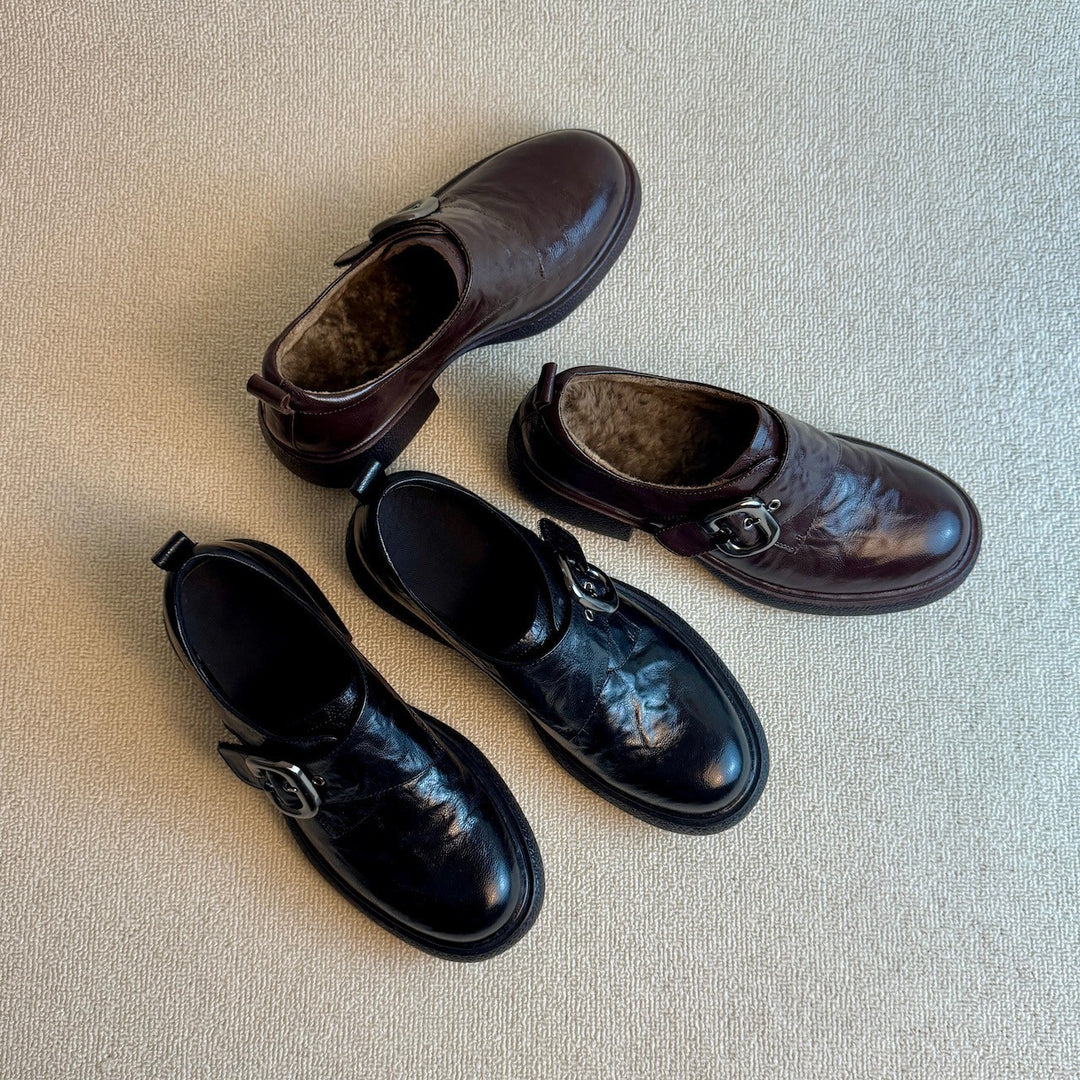 Damen Moderne Halbschuhe mit verstellbarem Riemen und bequemer Sohle EB