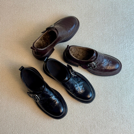 Damen Moderne Halbschuhe mit verstellbarem Riemen und bequemer Sohle EB