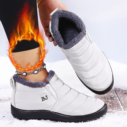 Damen Komfortable Winterboots mit kuscheligem Futter und rutschfester Sohle EB