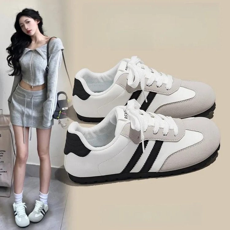 Damen Sportliche Sneakers im Retro-Design mit atmungsaktiven Materialien EB