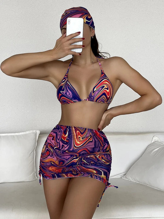 Damen Bikini-Set mit verspieltem Schnitt und modischen Akzenten EB