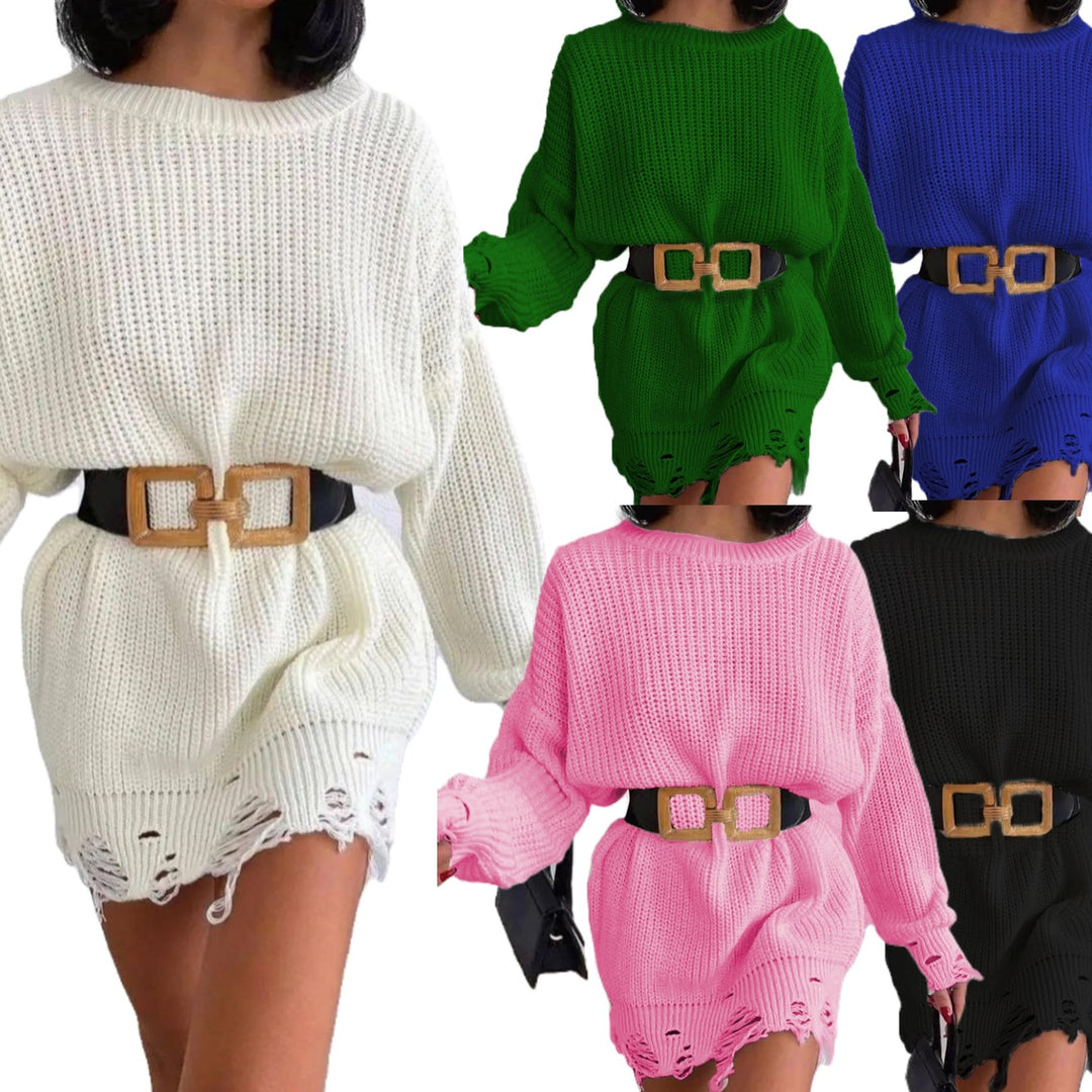 Damen Oversized Strickpullover mit einzigartigen Rippstrukturen und modischen Cut-Outs EB