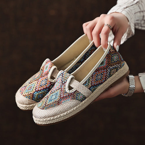 Damen Bequeme und stilvolle Stoffslipper EB