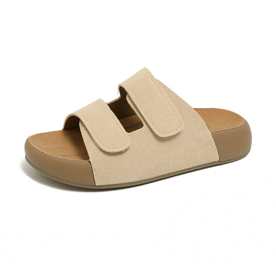 Damen Bequeme Clogs mit verstellbaren Klettverschlüssen und anatomischem Fußbett EB