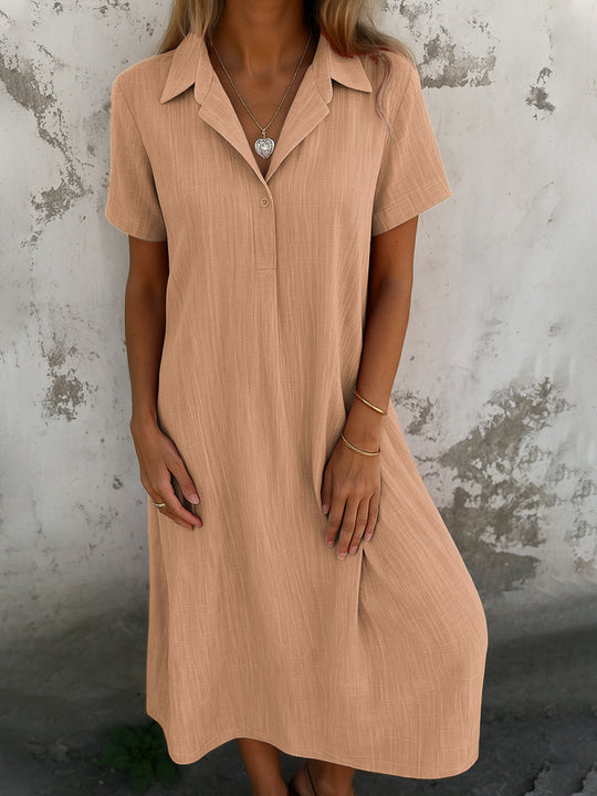 Damen Hemdkleid aus leichtem Stoff mit Knopfdetails EB