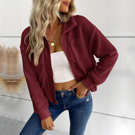 Damen Teddy-Mantel mit hochwertiger Innenfütterung und sportlichem Schnitt EB