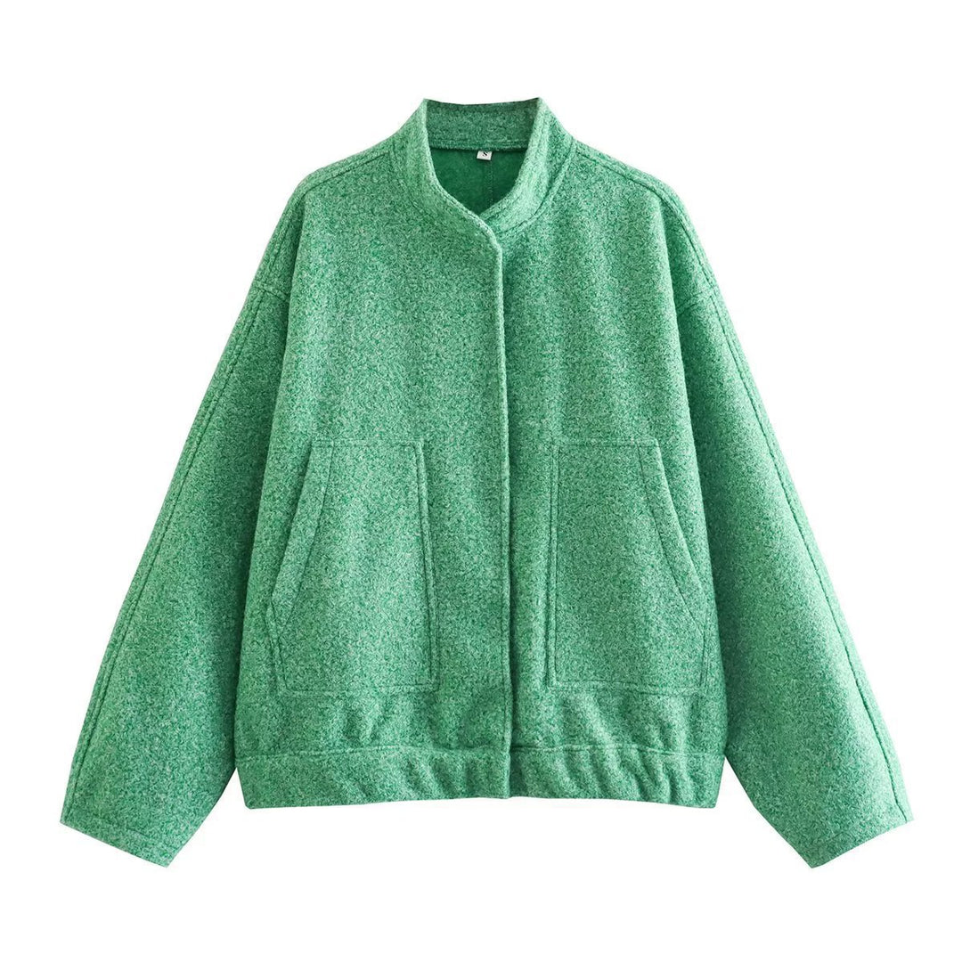 Damen Gemütliche und stylische Fleecejacke mit großen Seitentaschen EB