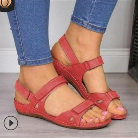 Damen Bequeme und verstellbare Sandalen mit Fußbett EB