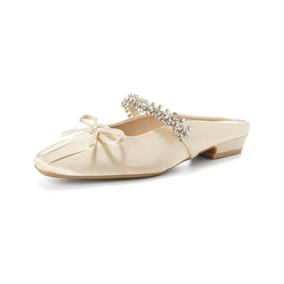 Damen Feste Puschen mit elegantem Strassdetail EB