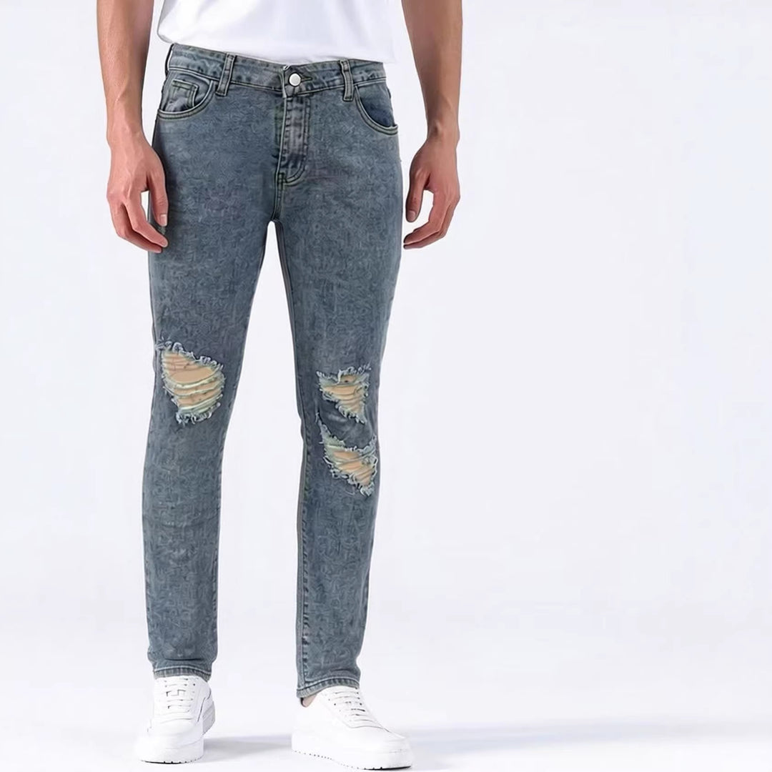 Herren Destroyed Jeans mit modischem Used-Look EB