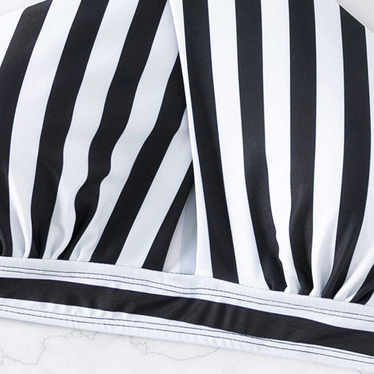 Damen Triangel-Bikinioberteil mit modischem Wickel-Design und elastischen Trägern EB