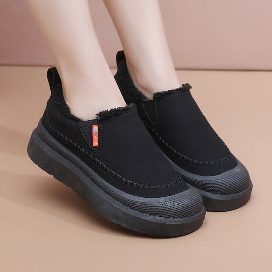 Damen Komfortable und warme Slip-On Hausschuhe mit kuscheligem Innenfutter EB