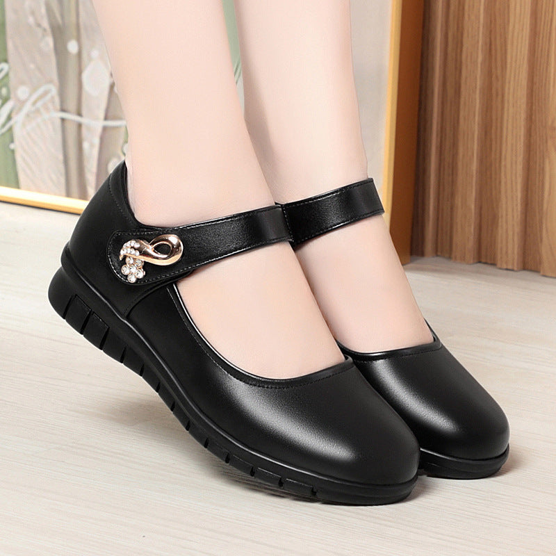 Damen Komfortable Mary Jane Ballerinas mit Schmuckdetail EB