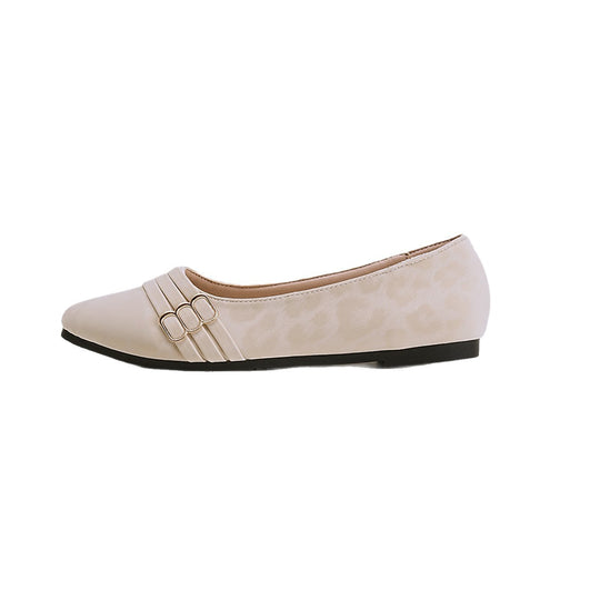 Damen elegante spitze Ballerinas mit dekorativem Schnallen-Design EB