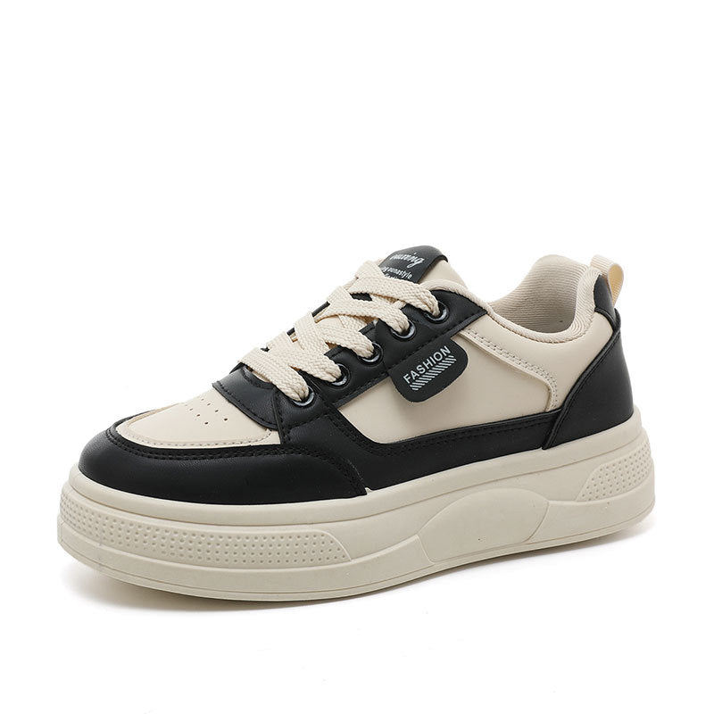 Damen modische Plateau-Sneaker mit zeitgemäßem Design und gepolsterter Sohle EB