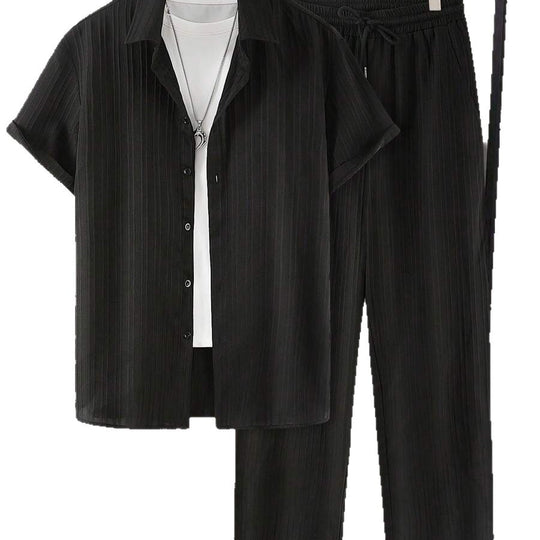 Damen Streifen Schlafanzug Set EB