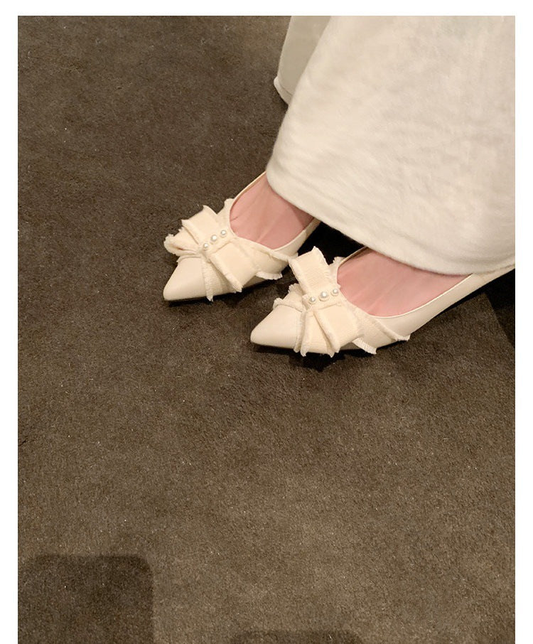 Damen Elegante Pumps mit dekorativem Schleifendetail und funkelnden Applikationen EB
