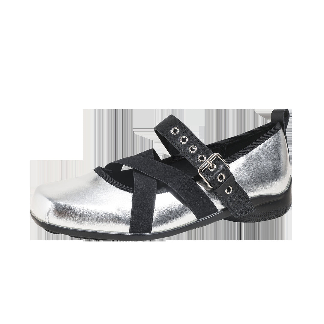 Damen Komfortable Ballerinas mit verstellbarem Riemendesign EB