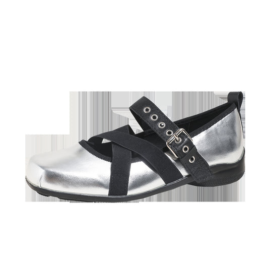 Damen Komfortable Ballerinas mit verstellbarem Riemendesign EB