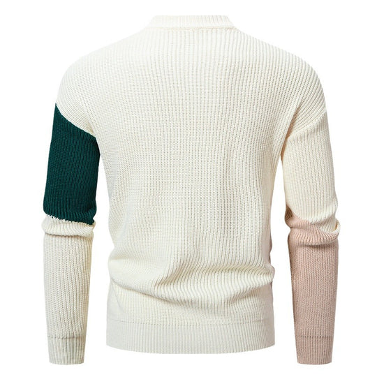Herren modischer Rollkragenpullover mit modernem Grafikdesign EB