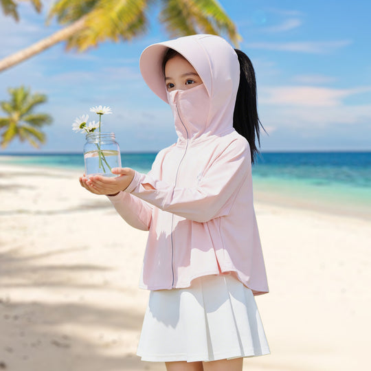 Kinder Sonnenjacke mit Kapuze und UV-Schutz EB