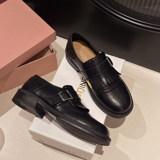 Damen Mokassins mit modischem Fransen-Design und bequemer Sohle EB
