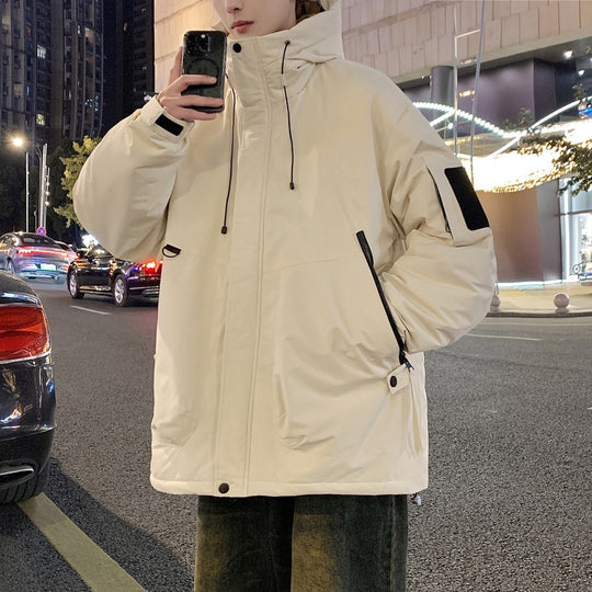 Herren stilvolle und funktionale Winterjacke mit großzügigem Schnitt und praktischen Taschen EB