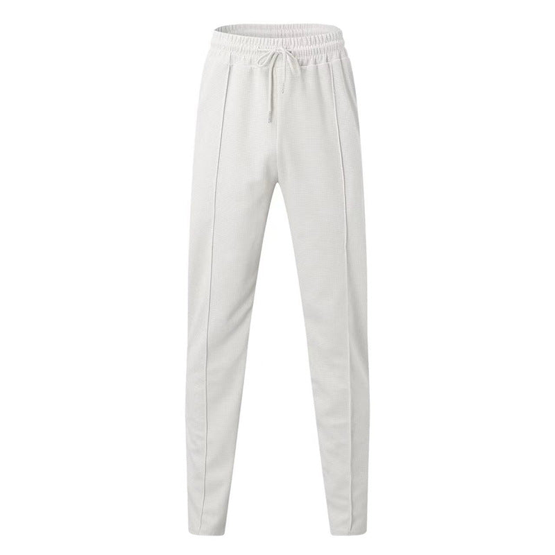 Damen bequeme Stretch-Jogginghose mit hohem Bund und Kordelzug EB
