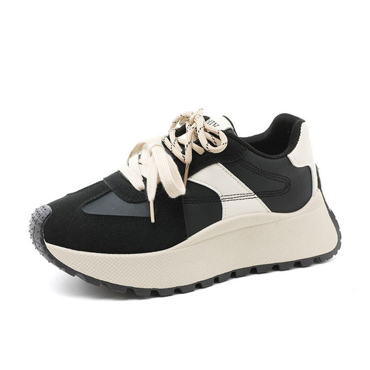 Damen Sportliche Plateau Sneakers mit atmungsaktiver Polsterung EB