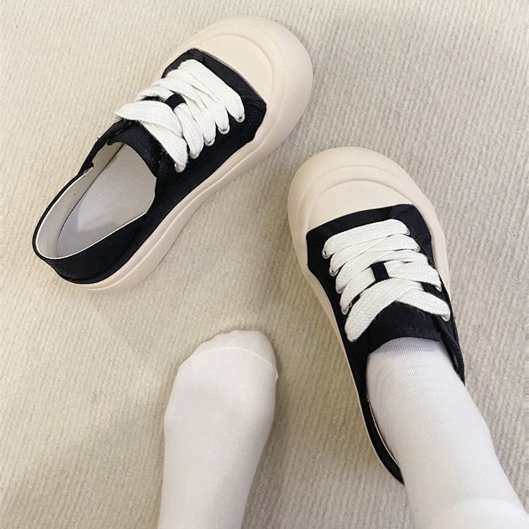 Damen Bequeme Sneaker aus hochwertigem Material mit elastischen Schnürsenkeln EB