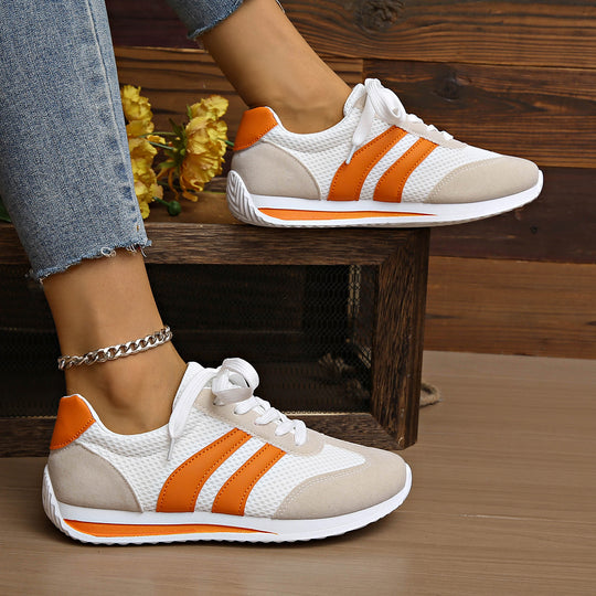 Damen Sportliche Sneakers mit atmungsaktivem Mesh-Obermaterial und dämpfendem Fußbett EB