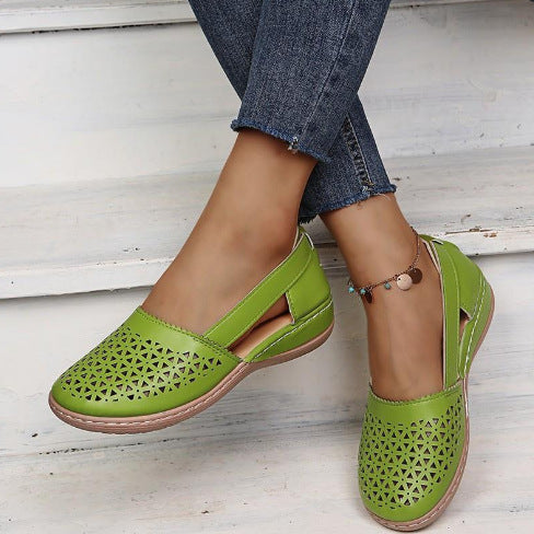 Damen Atmungsaktive Freizeitschuhe mit dekorativem Lochmuster EB