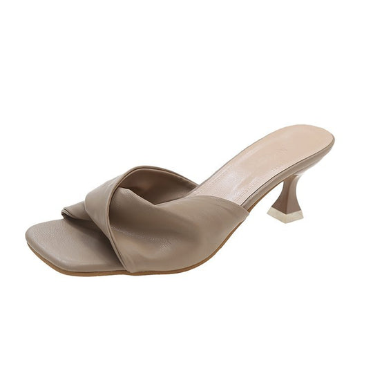 Damen Elegante Mules mit dekorativem Knoten EB