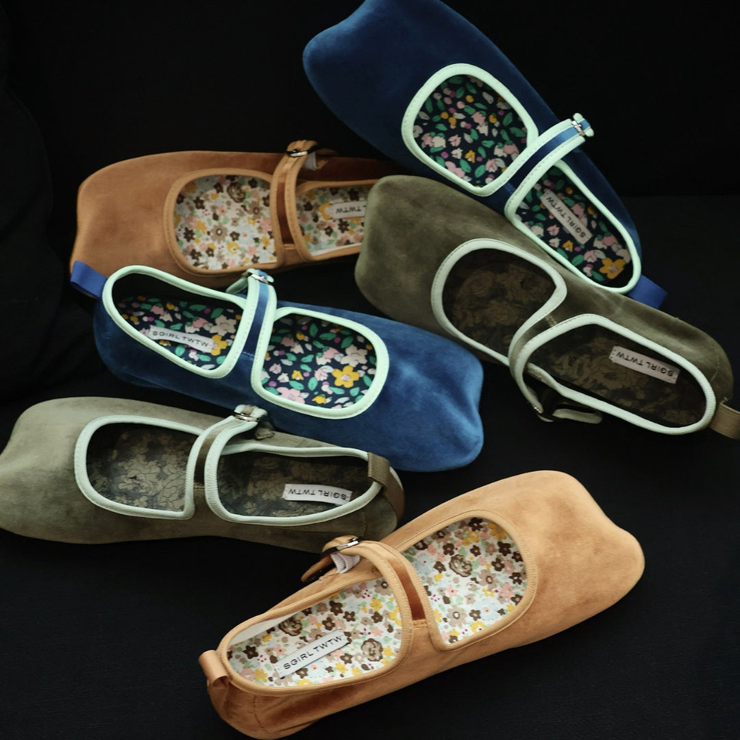Damen Mokassin-Ballerinas mit verstellbarem Riemchen und rutschfester Sohle EB