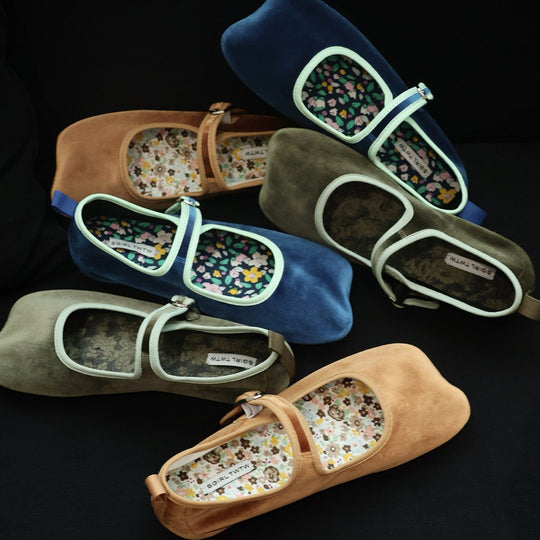 Damen Mokassin-Ballerinas mit verstellbarem Riemchen und rutschfester Sohle EB