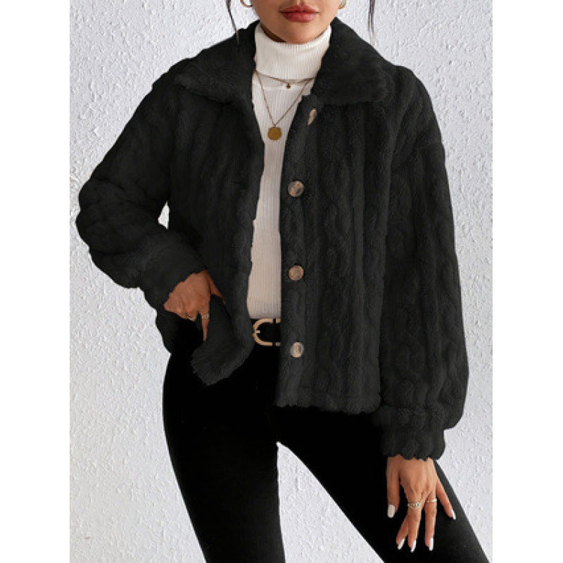 Damen Flauschige Oversize-Jacke EB