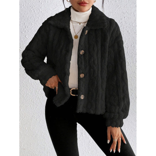 Damen Flauschige Oversize-Jacke EB