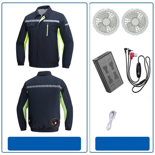 Herren nan atmungsaktive Arbeitsjacke mit integrierten Rückenlüftern und reflektierenden Streifen EB