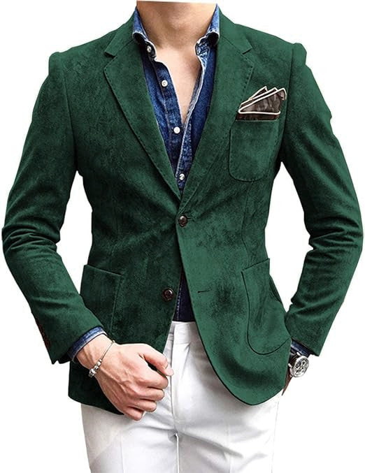 Herren eleganter Samtblazer mit modernem Schnitt und edlen Details EB