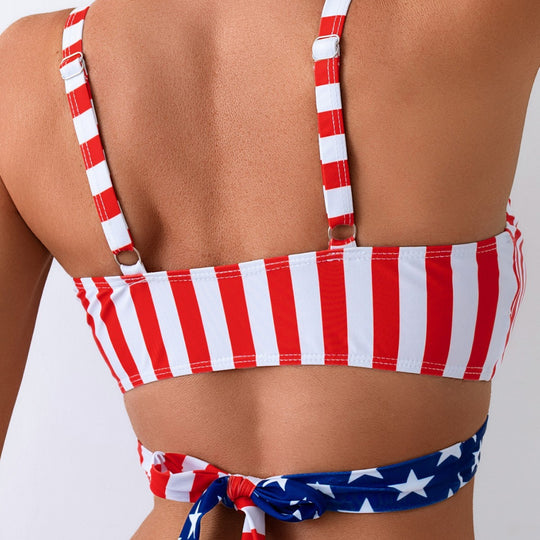 Damen Hochgeschnittener Bikini mit innovativem Wickeldesign EB