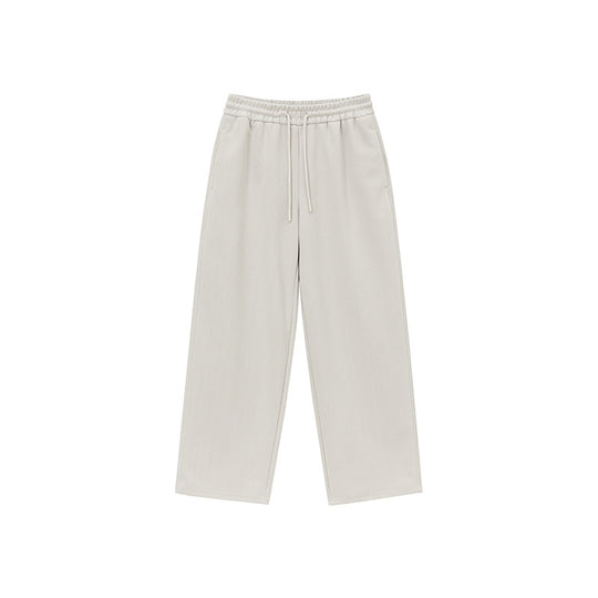 Unisex Relaxed-Fit Loungehose mit hohem Elastikbund, Kordelzug und geradem Bein EB