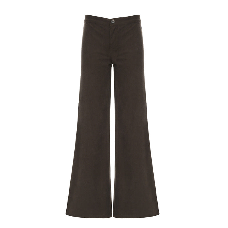 Damen Flared Hose aus weichem Stoff mit hohem Bund EB