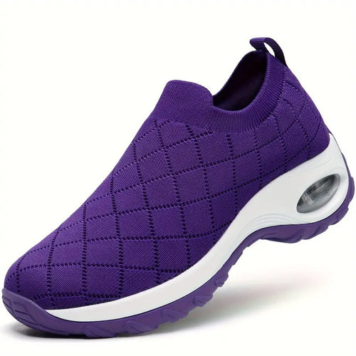 Damen Sportliche Slip-On Sneakers mit gepolstertem Fußbett und Luftpolstertechnik EB
