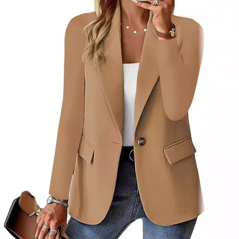 Damen Moderner Tailored Blazer mit elegante Knopfdetails EB