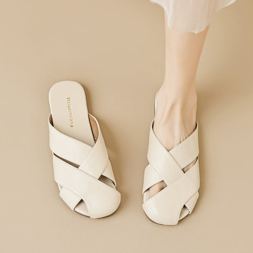 Damen elegante Clogs mit geschmackvollem Riemendesign EB