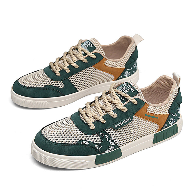 Unisex atmungsaktive Freizeit-Sneaker mit luftigen Mesh-Einsätzen und Bandana-Muster EB