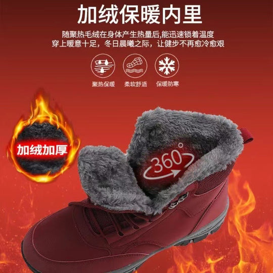 Damen gefütterte Winterstiefel mit rutschfester Profilsohle EB