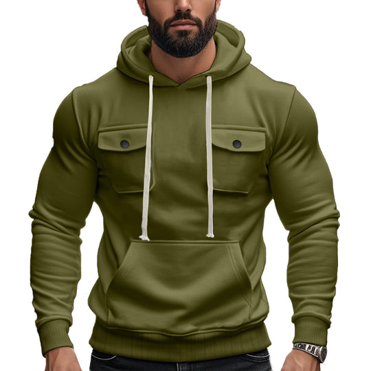 Herren Hoodie mit praktischen Brusttaschen EB
