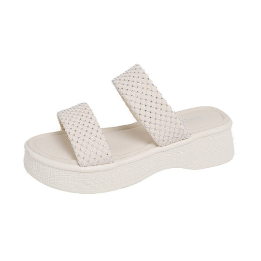 Damen Bequeme Wedge-Pantoletten EB